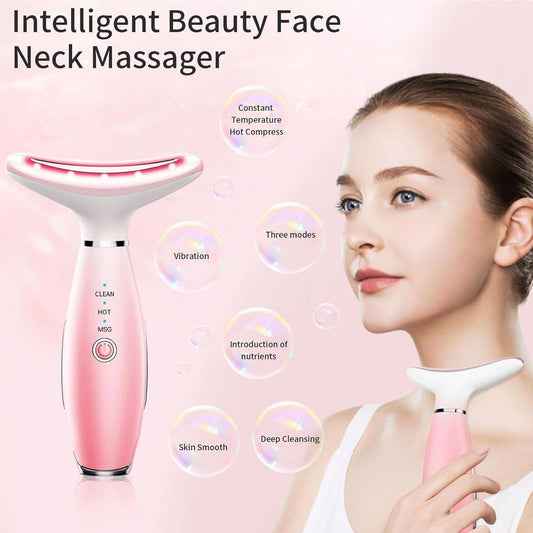 Skin Care Neck Face Massage Tool With Thermals, 3-in-1 Facial Massager